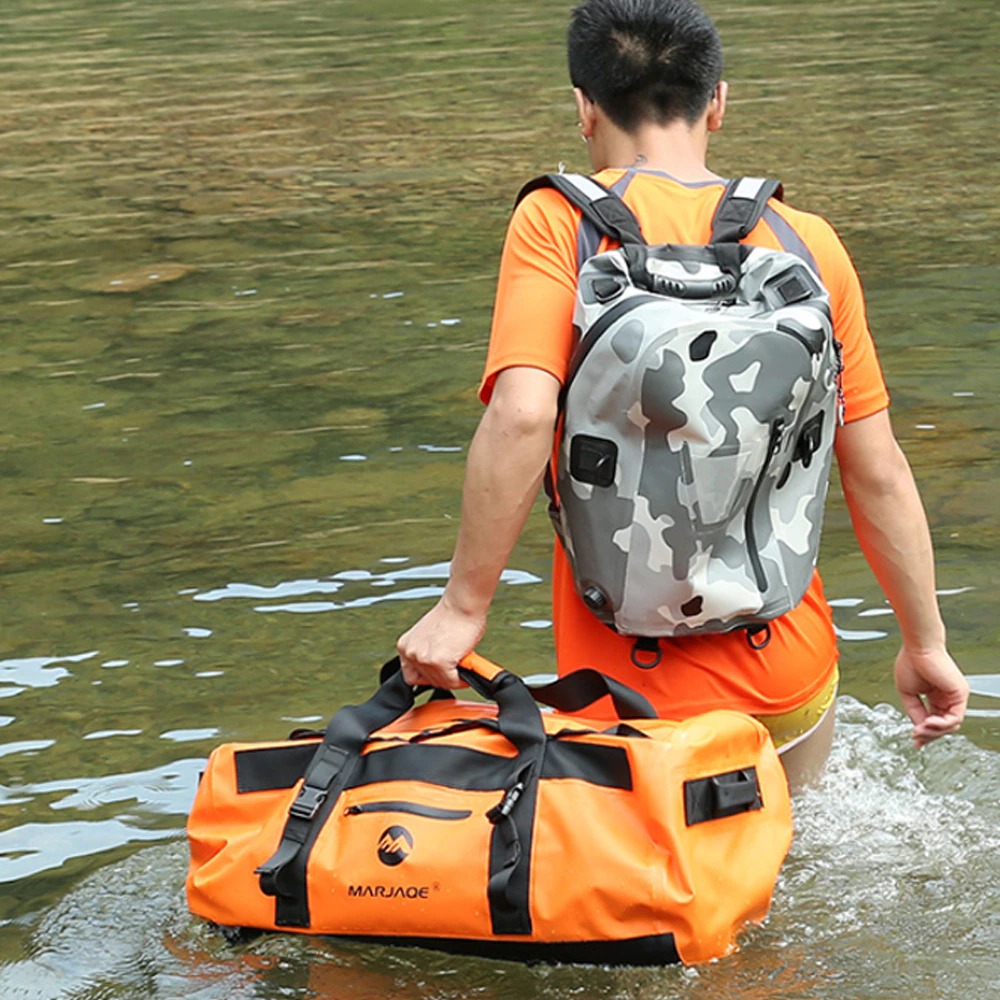 30L-90L Waterproof Kayak Duffel Bag Dry Saddle Luggage Storage Beach Rafting Motorcycle Travel Camping Swimming Bags XA330Y+
