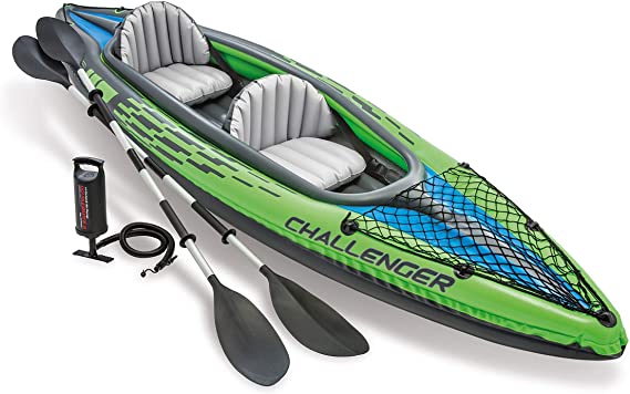 Intex Challenger Kayak Inflatable Set with Aluminum Oars.
