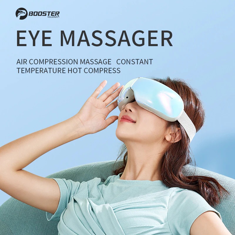 Eye Massager with Heat & Compression, Bluetooth Music Massager for Relax and Reduce Eye Strain Improve Sleep