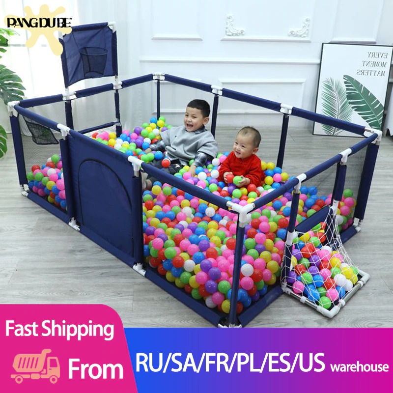 PANGDUBE Baby Playpen Kids Playground for Babies Fence for Children Ball Pit Pool Baby Playground Baby Safety Fence