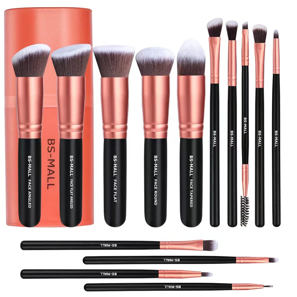 BS-MALL Makeup Brushes Premium Synthetic Foundation Powder Concealers Eye Shadows Makeup